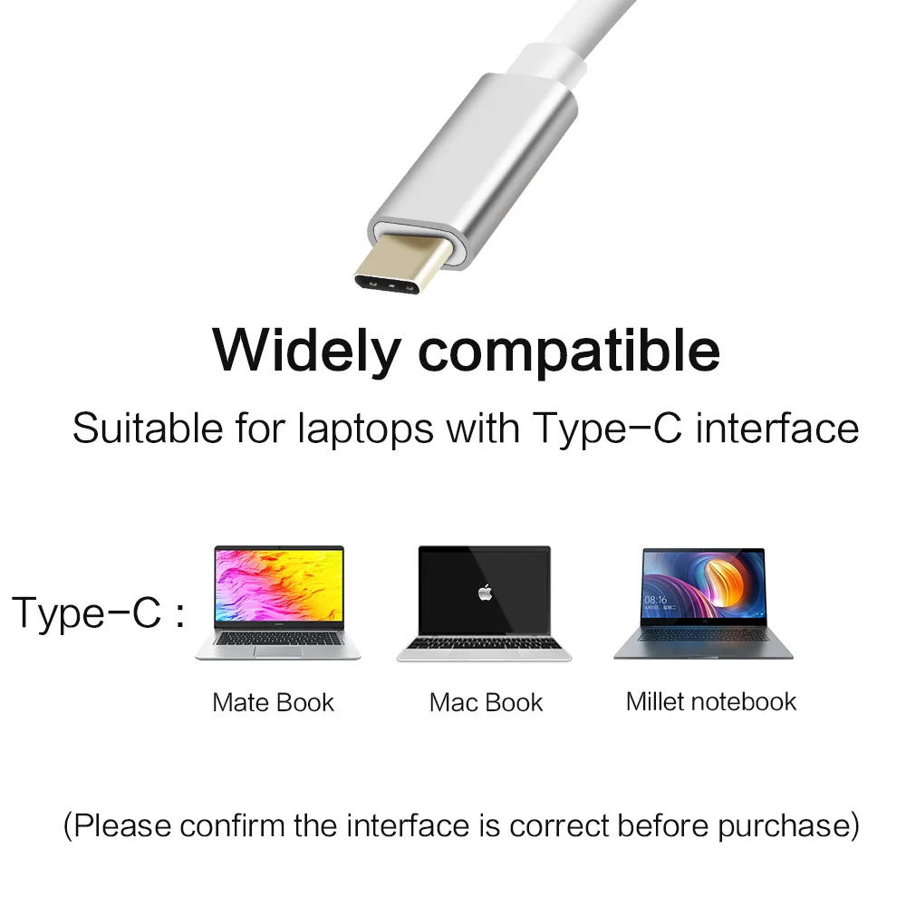 Кабель с разъемом USB типа c для VGA HDMI DVI адаптер 4 в 1 (USB-C) Macbook планшетный монитор