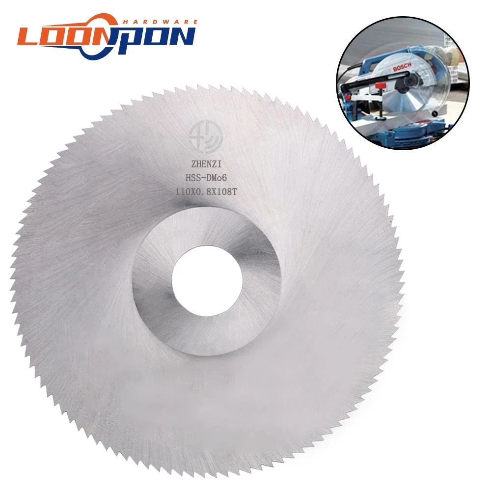 

1PC HSS Circular Saw Blade 110mm Thickness 0.8mm Cutting Wheel for Iron Tube Carbon Steel Cutter Tools