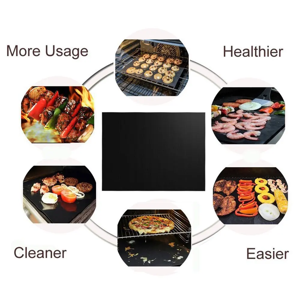 5 шт. антипригарный гриль для барбекю коврик пикника инструмент приготовления