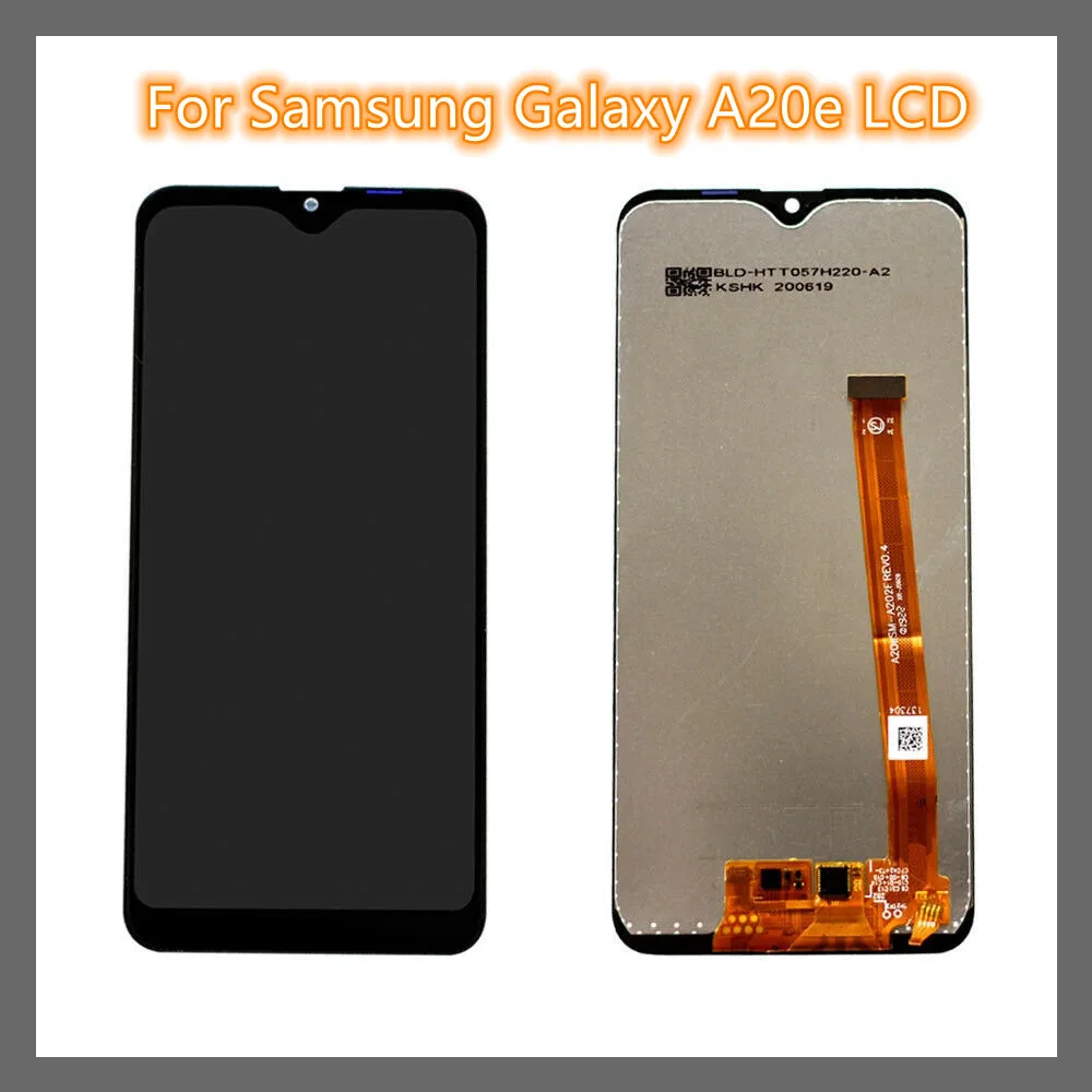Monitor LCD original de 5,8 pulgadas para Samsung Galaxy A20E, digitalizador de pantalla t&aacute;ctil, A202, SM-A202F/DS-0