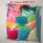 6000 шт 24 Цвет 3D головоломки бусины с украшением в виде кристаллов Цвет DIY 5 мм игрушка сделай сам бусины распыления воды набор игры в мяч ручной работы волшебная игрушка для детей