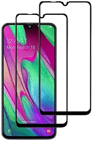 

Mobile Stuff [2 Pack] Screen Protector for Samsung Galaxy A40, 9H Hardness Full Cover Tempered Glass Film Galaxy A40,