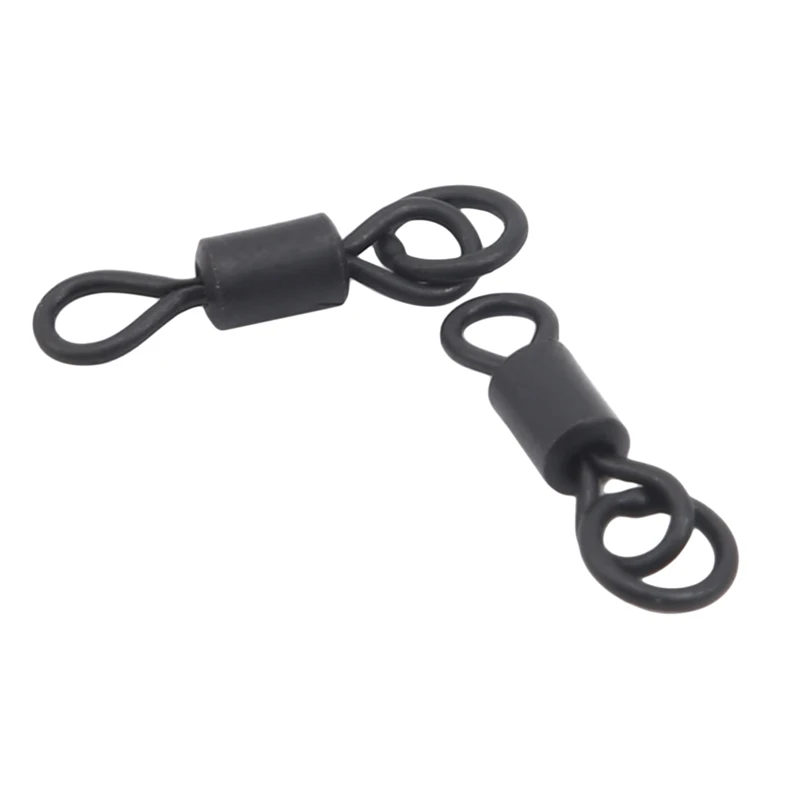 

100Pcs Carp Fishing Accessroeis Flexi Ring Swivel with Ring Fishing Hair Rig Change Swivel for Carp Fishing Terminal Tackle
