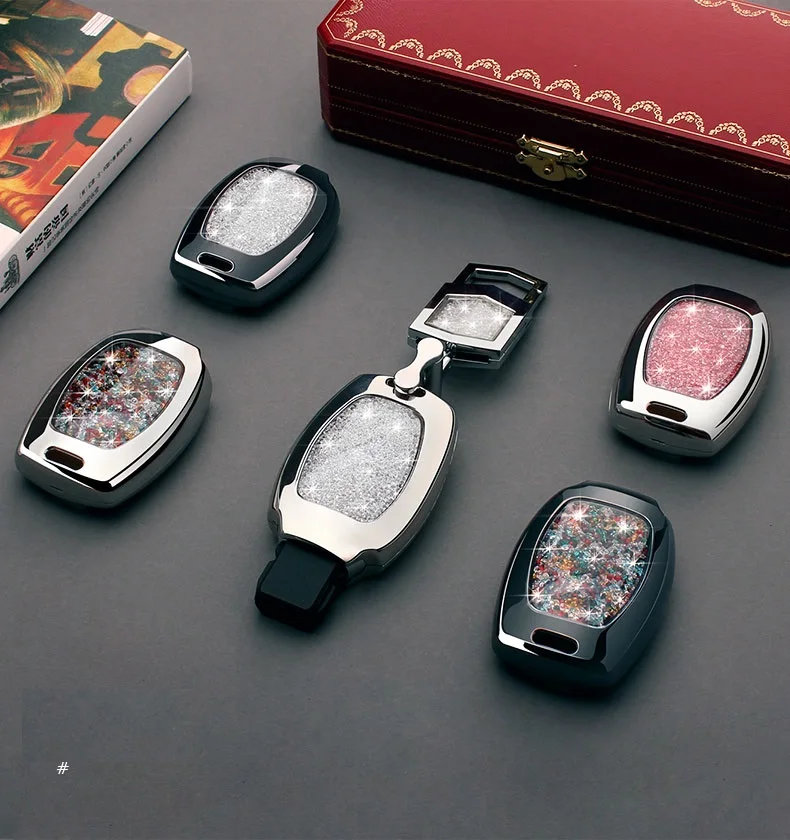 Ключ чехол крышка С кристалалми и стразами брелок для Mercedes Benz A AMG C180 CLK E260L CLA CLS R S320