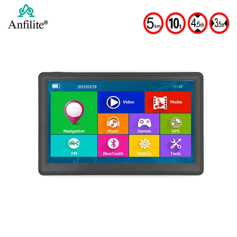 Anfilite 7 дюймовый грузовик автомобиль ram DDR 256M 8 Гб gps навигатор 800*480 OS win CE 6 0 MSB2531 MTK
