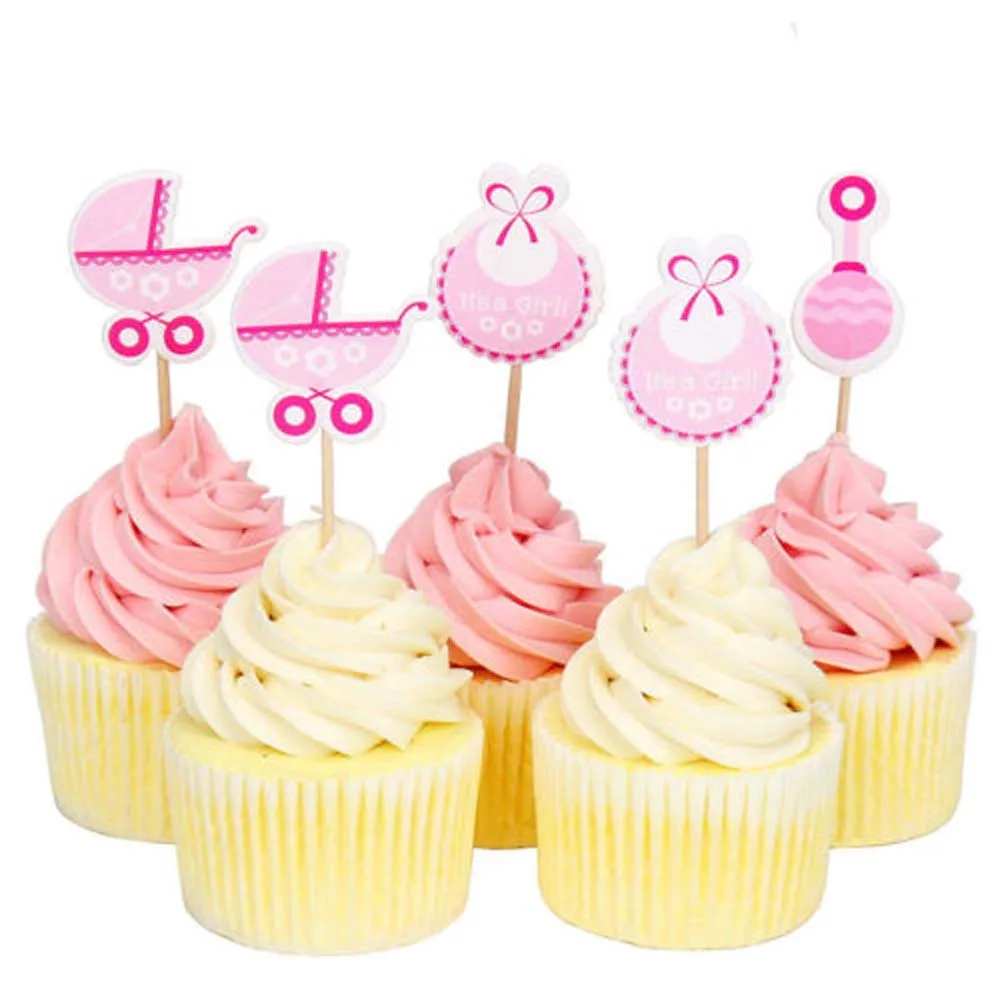 2019 горячая распродажа 18 Baby Shower для капкейка мальчиков и девочек сувениры