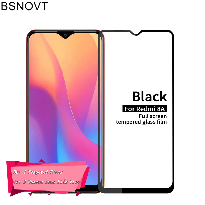 2 шт Защита экрана для Xiaomi Redmi 8A стекло полное покрытие закаленное 6 дюйма |