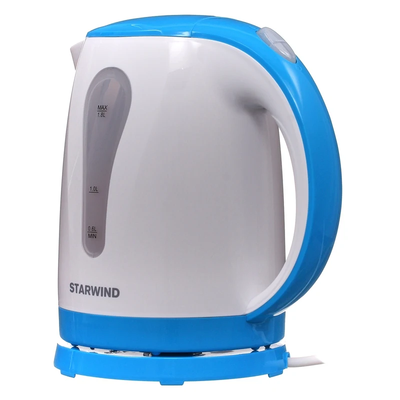 Чайник электрический STARWIND SKP1217 2200Вт белый и голубой | Бытовая техника