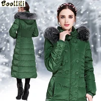 long winter coat women 90 duck down jacket woman hooded plus size puffer jacket fox fur collar overcoat womens jackets