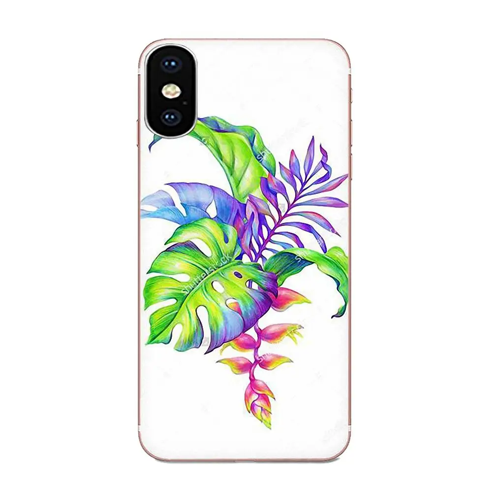 Мягкие чехлы для телефонов Apple iPhone 4 4S 5 5C 5S SE SE2 6 6S 7 8 11 Plus Pro X XS Max XR с тропическими