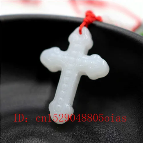 Натуральный китайский белый нефритовый крест кулон агат ожерелье Модные