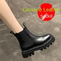 womens leather boots winter new fashion middle tube thick bottom plush short boots plus size european leisure comfort boots
