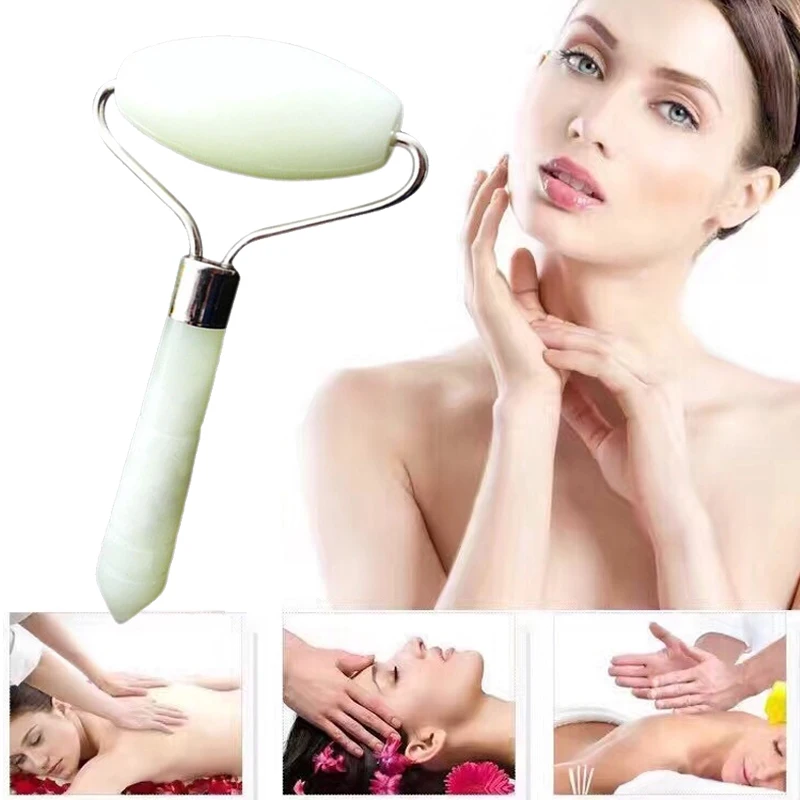 

Massager Health Care Tools Natural Jade Massage Roller Guasha Board SPA Scraper Stone Facial Anti-wrinkle Treatment Body Facial