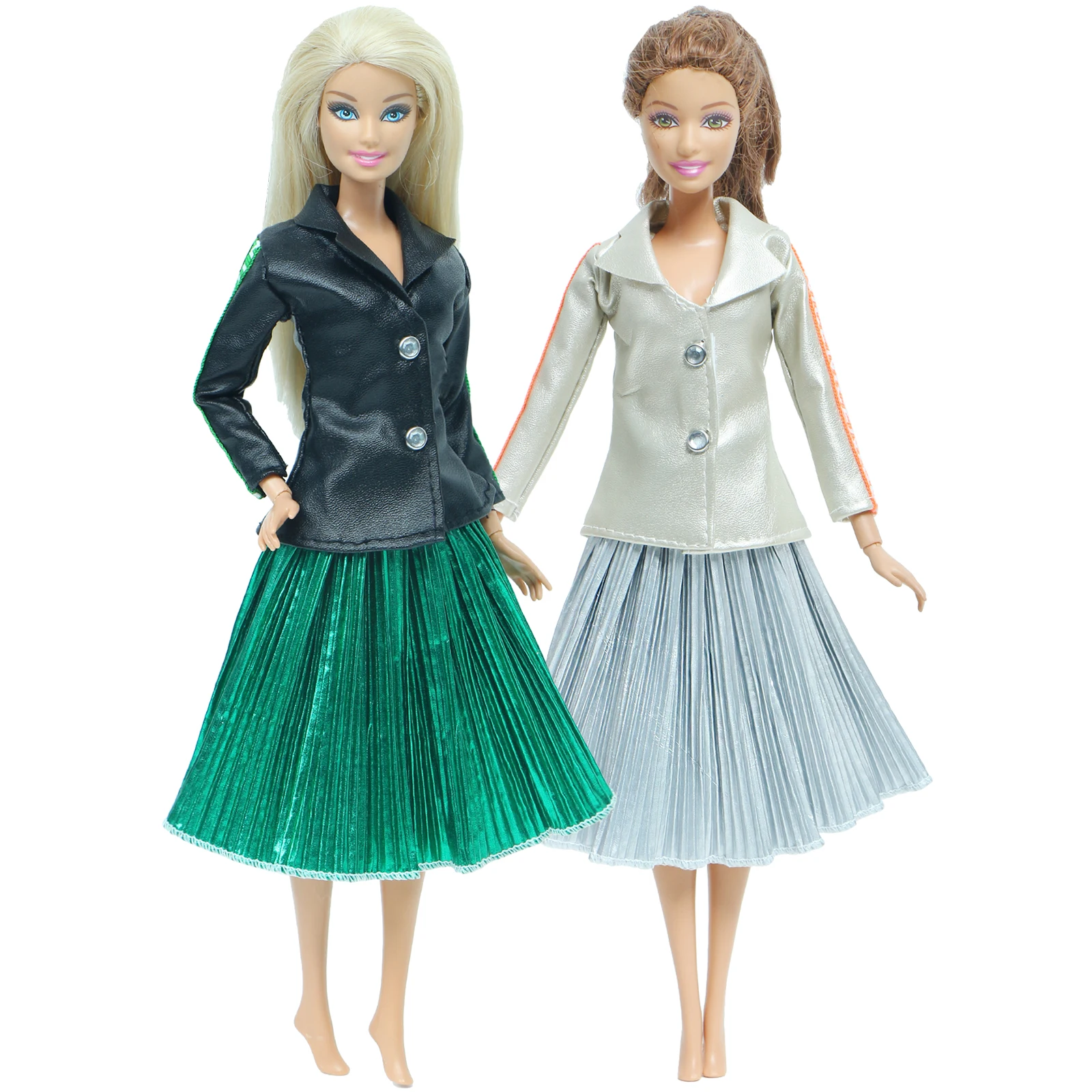 Модная одежда повседневная для близнецов юбка платье Одежда куклы Барби девочки