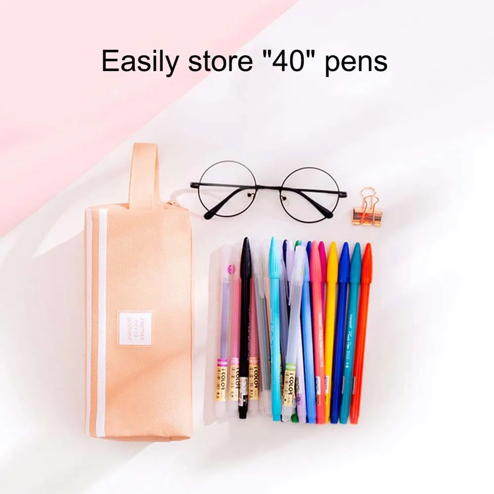 Чехол для карандашей вместительный двухслойный пенал органайзер канцелярских