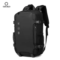 ozuko 2021 new large capacity fashion men backpack usb charging 15 6 laptop backpack waterproof travel school bag male mochilas