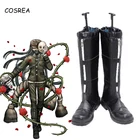 Аниме Danganronpa V3: Killing Harmony Korekiyo Shinguji; Ботинки для костюмированной вечеринки; Длинные Синтетические волосы; Парик для Хэллоуина; Карнавальные вечерние ботинки