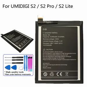 100 original 5100mah battery for umi umidigi s2 s2 pro s2 lite high quality replacement batteries tools free global shipping