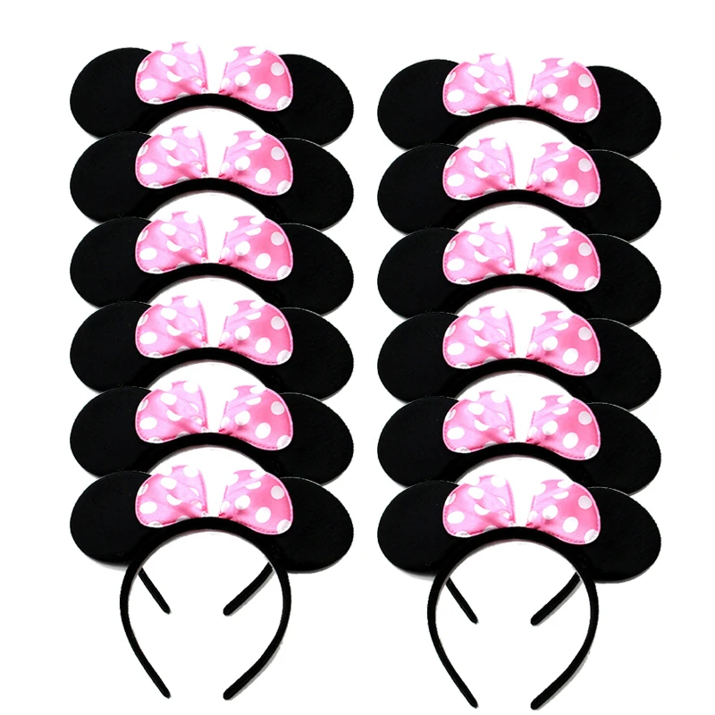 Милые аксессуары для волос с бантиками и ушками Микки Мауса девочек Повязка на