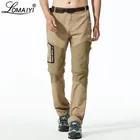 Брюки-карго LOMAIYI мужские, дышащие быстросохнущие штаны, повседневные, на молнии, черныехаки, шорты, AM002, на лето