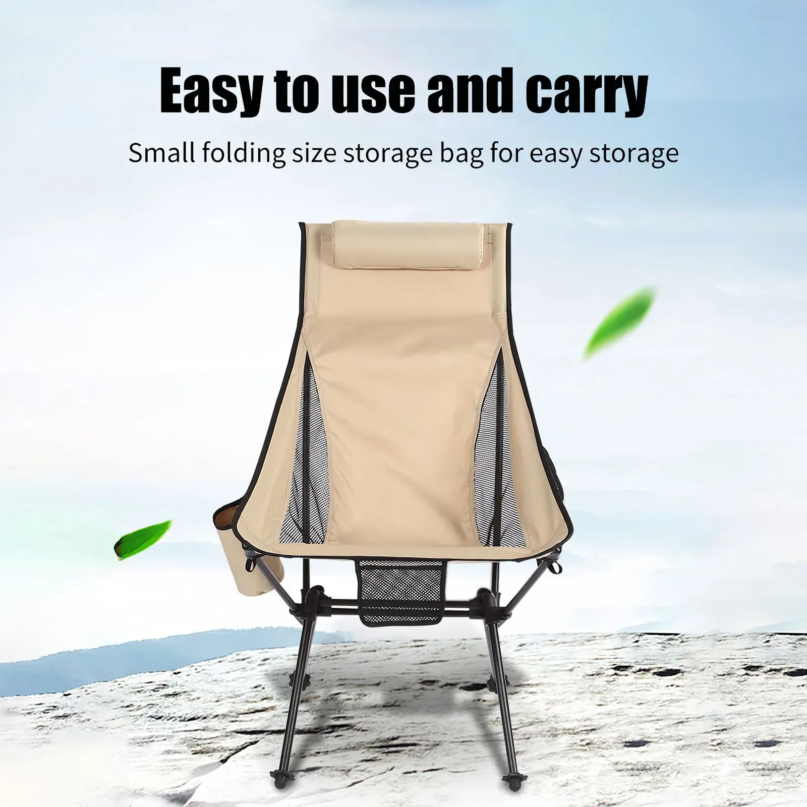 구매 알루미늄 접이식 의자 경량 휴대용 배낭 여행 야외 낚시 캠핑 정원, 스토리지 가방