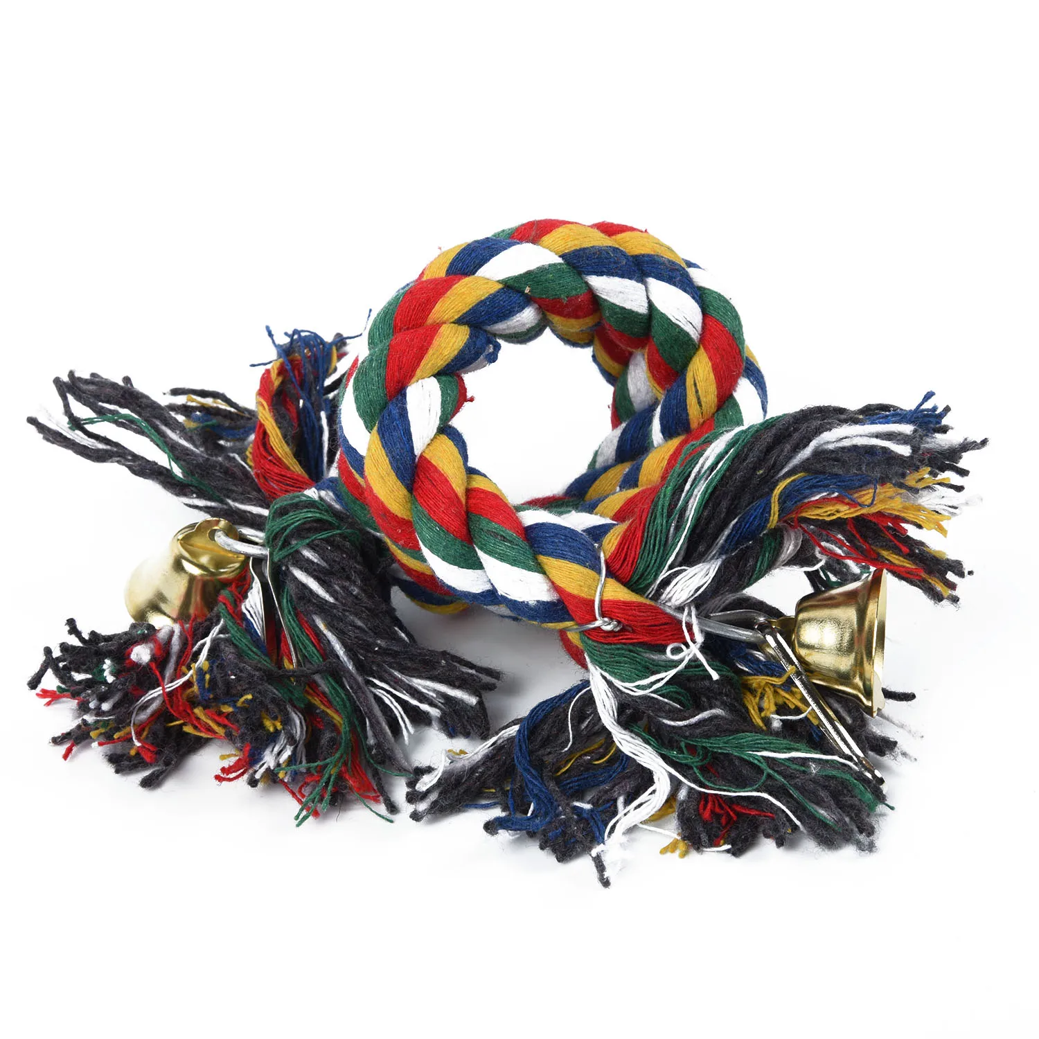 Parrot Rope Hanging Braided Budgie Chew Bird Cage Cockatiel Toy Pet Stand Training Accessories Conure Swing Supplies 50cm | Дом и сад