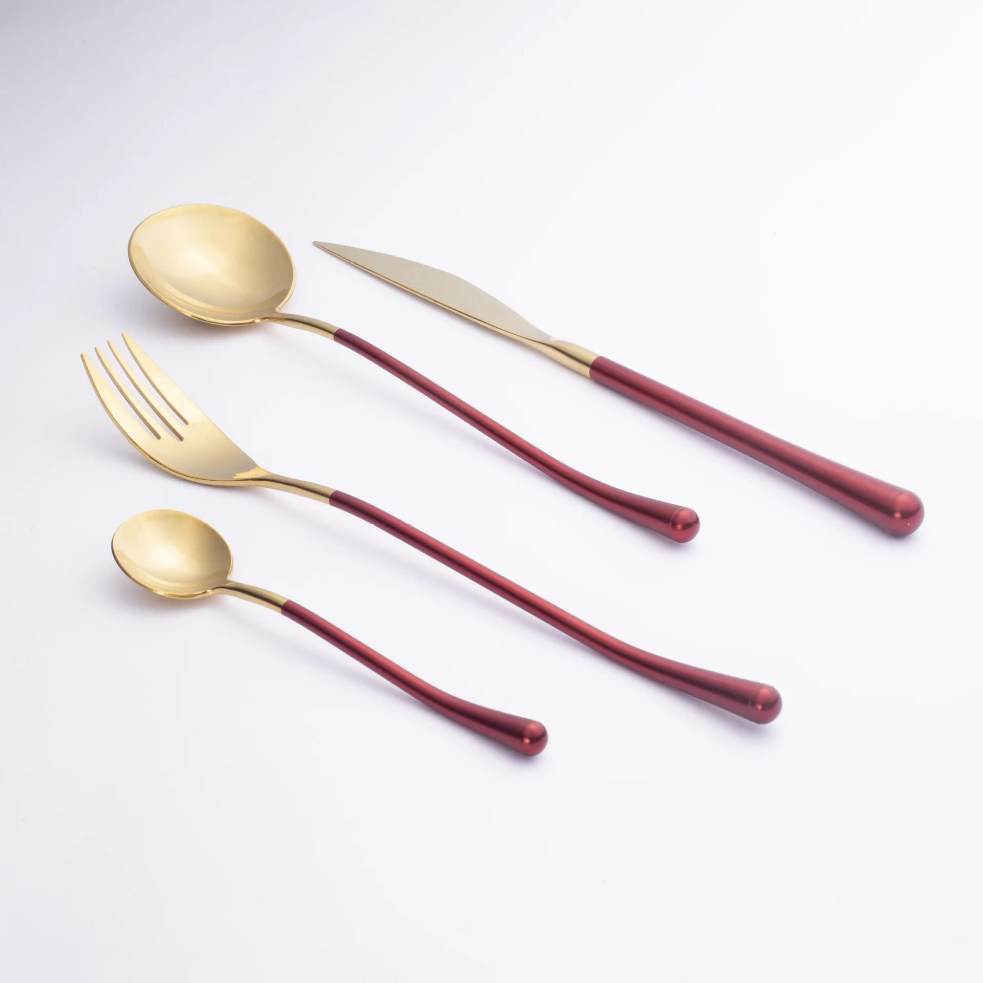 

304 Stainless Steel Cutlery Steak Knife Fork Spoon Tea Spoon Set Hotel Household Multicolor Fine Handle Tableware Vaisselle