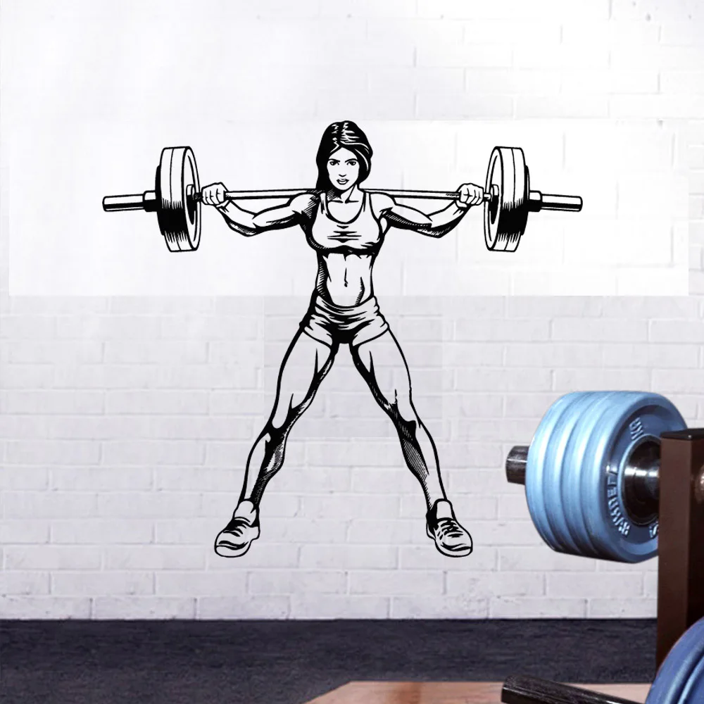 Creative Gym Girl Vinyl Wall Sticker Home Decor Stikers For Kids Rooms Party Wallpaper | Дом и сад