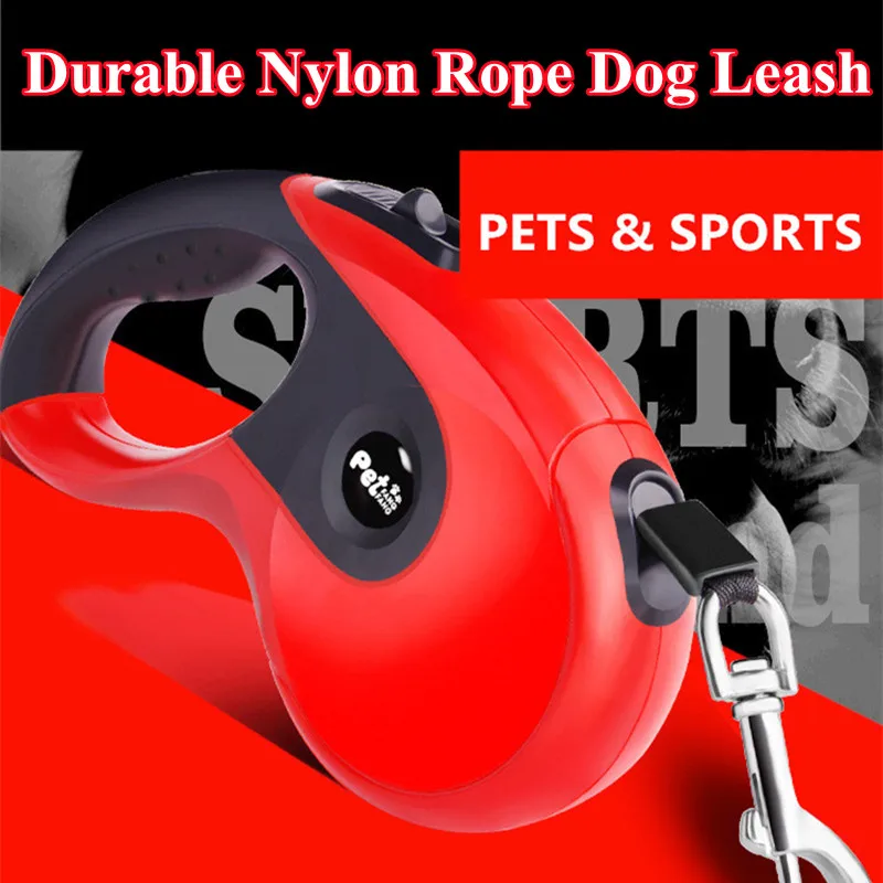 Выдвижной Нейлоновый Поводок для собак 5 м | Дом и сад