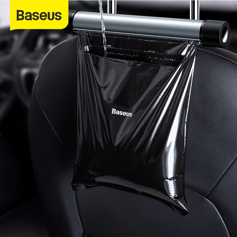 Baseus Car Organizer Rear Seat Back Trash Bag Metal Auto Storage Garbage Bags for Headrest Accessories | Автомобили и мотоциклы