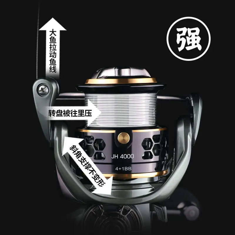 

JH series Aaron sea fishing pole wheel road wheel spinning wheel sea fishing line round cup double fishing biennial reel