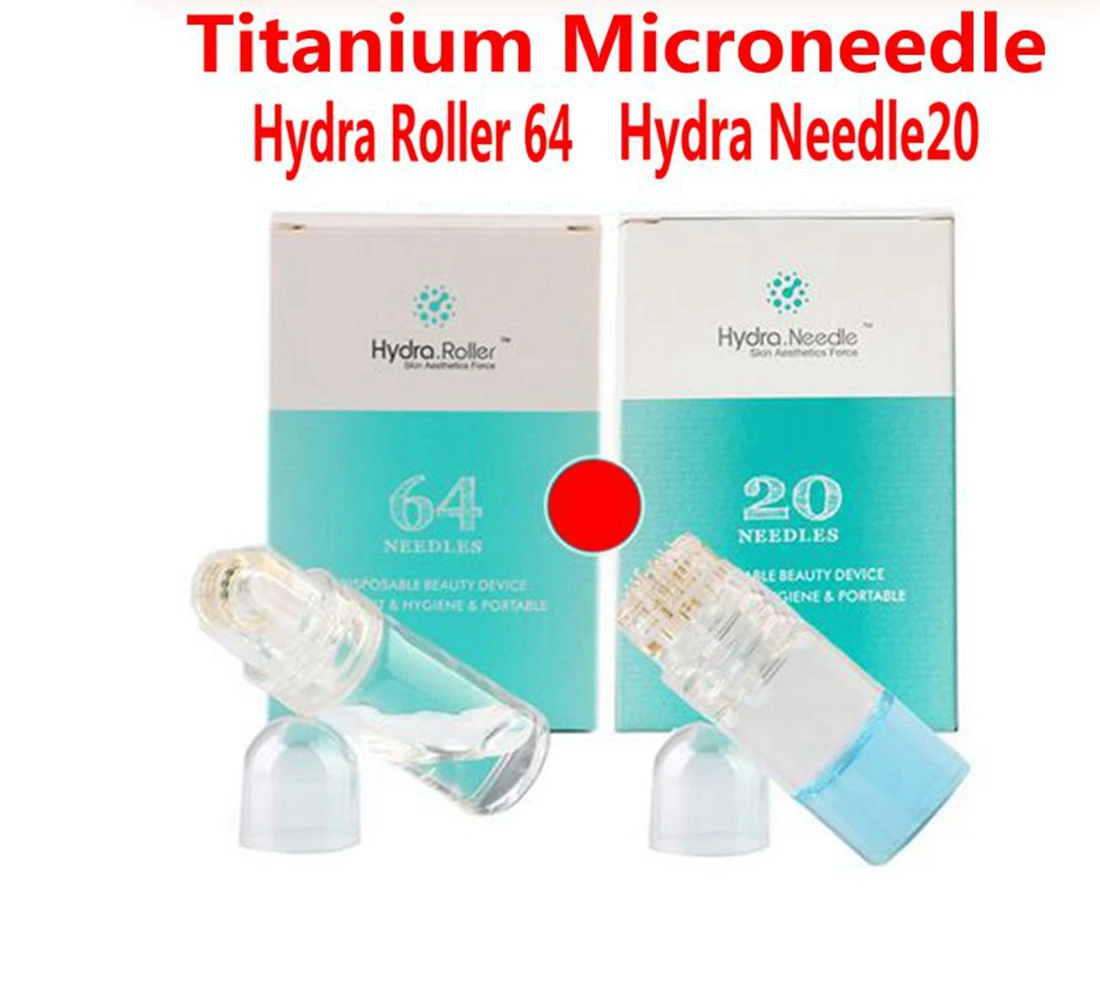 

FDA New Hydra Roller 64 Hydra Needle 20Pins Titanium Microneedle dermaroller Anti Aging Wrinkle Removal Derma Stamp