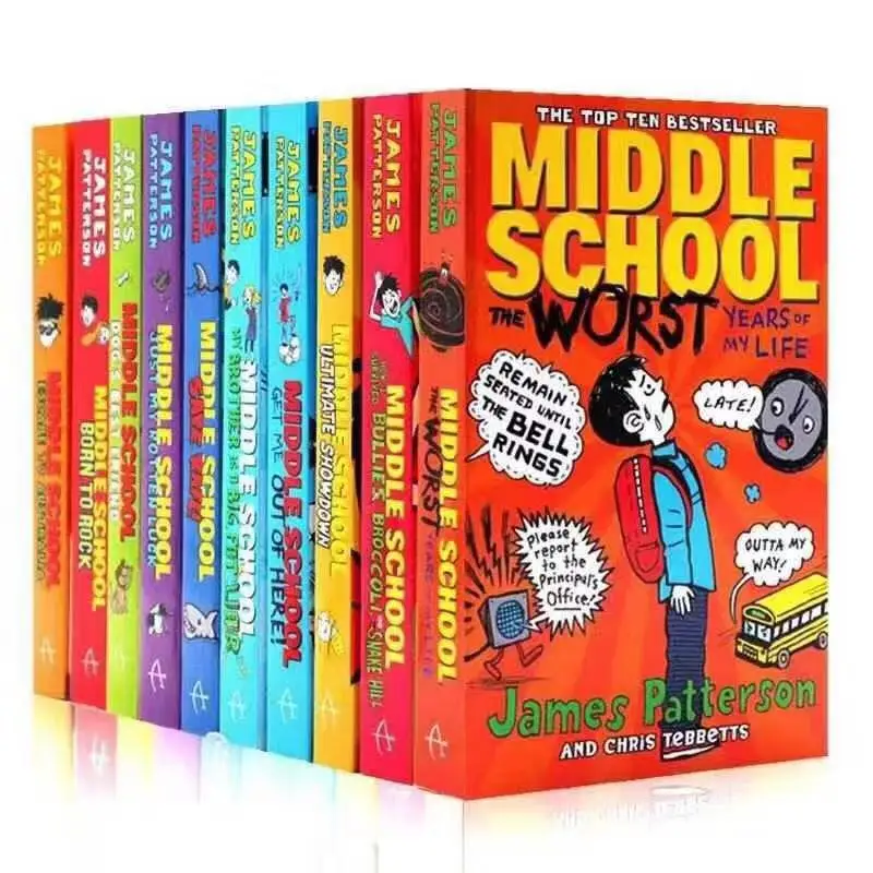 Enlarge 10 Books/Set Middle School English Reading Books Hell High School Life Campus Novels Books