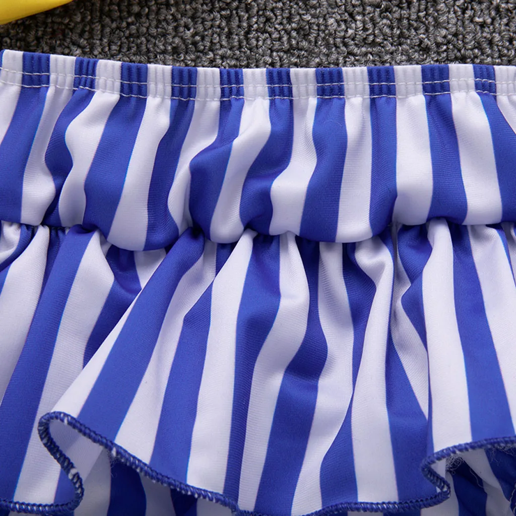 Купальник для маленьких девочек новинка летний детский купальник полосатый