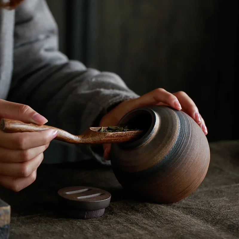 Керамическая герметичная банка для чая Cha Guan Pu Er винтажная керамическая хранения