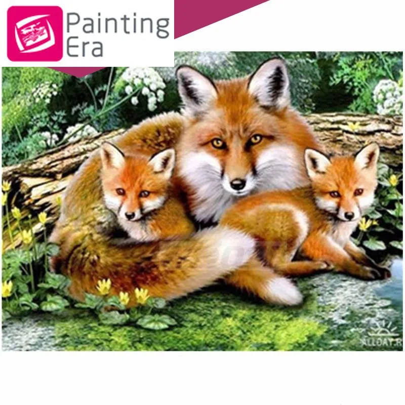 2020 Эра лиса Алмазная картина крестиком домашний декор вышивка животное Стразы