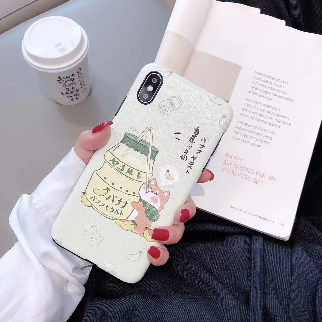Чехол для телефона Kuutti в японском стиле с Шиба ину собака каваи розовый iPhone 6s 7 8 Plus