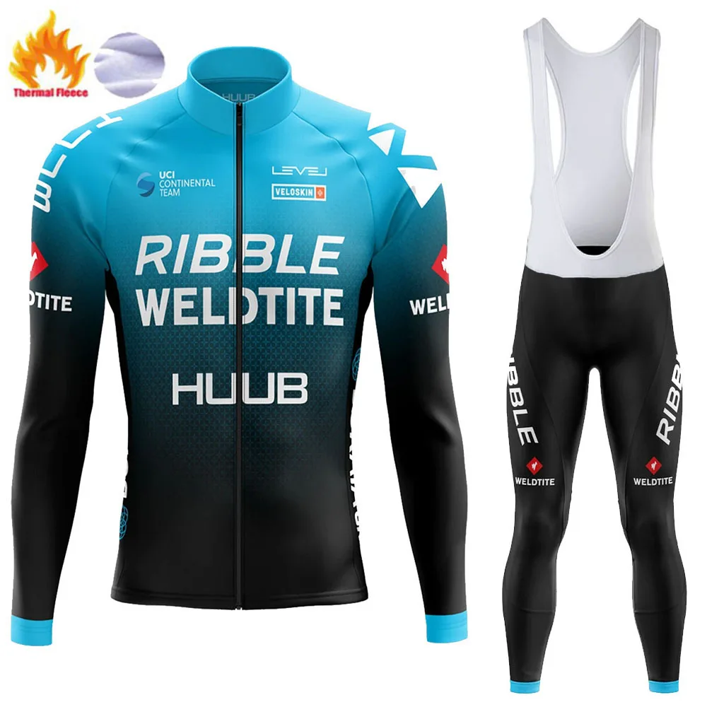 

2022 HUUB Cycling Jersey Set Ribble Weldtite Cycling Clothing Autumn Men Road Bike Shirt Suit Bicycle Tights MTB Maillot Culotte