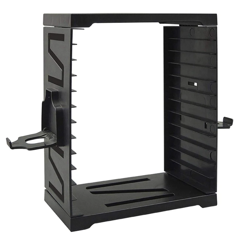 

Game Storage Tower,Game Card Box Storage Rack Double-Layer Bracket for PS5 Game Disk Rack and Controller Organizer