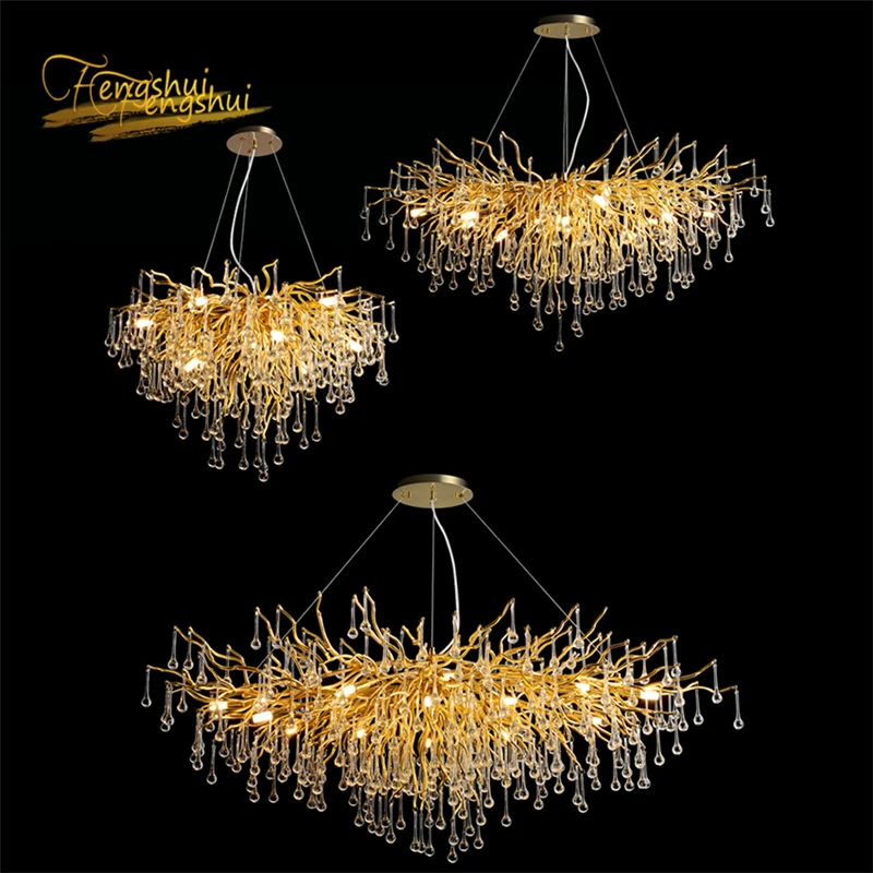 

Nordic Crystal Led Chandelier Indoor decor Home Lighting Lustre Chandelier Ceiling Pendant Fixtures For Living Room hanging lamp