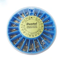 120pcsbox dental golden screw post assorted size gold plated screw posts dental titanium screw post dental materials supplies