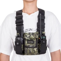 universal walkie talkie chest pocket shoulder bags radio chest harness bag pack holster for two way radio rescue essentials