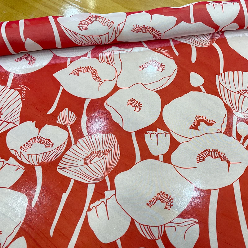 

Европейская и американская Новая летняя шифоновая модная ткань с цифровой печатью для платья высокой моды юбка ручной работы ткань «сделай...