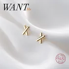 Серьги-гвоздики женские из серебра 925 пробы, в Корейском стиле