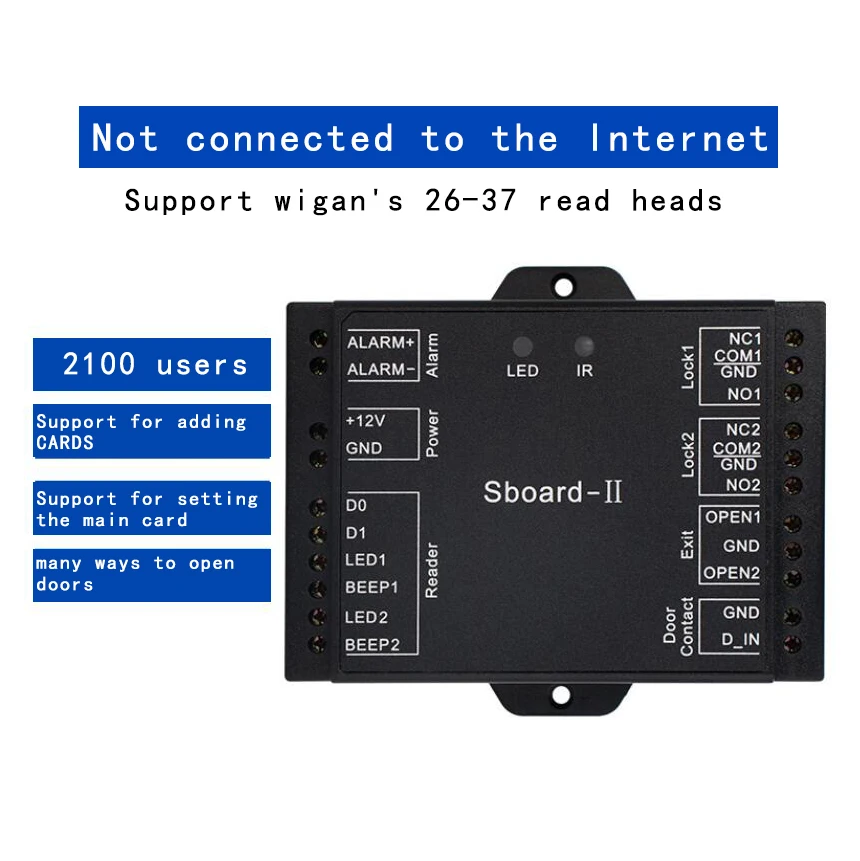 Плата контроллера доступа Sboard II Mini Network 2 Door данные могут быть переданы