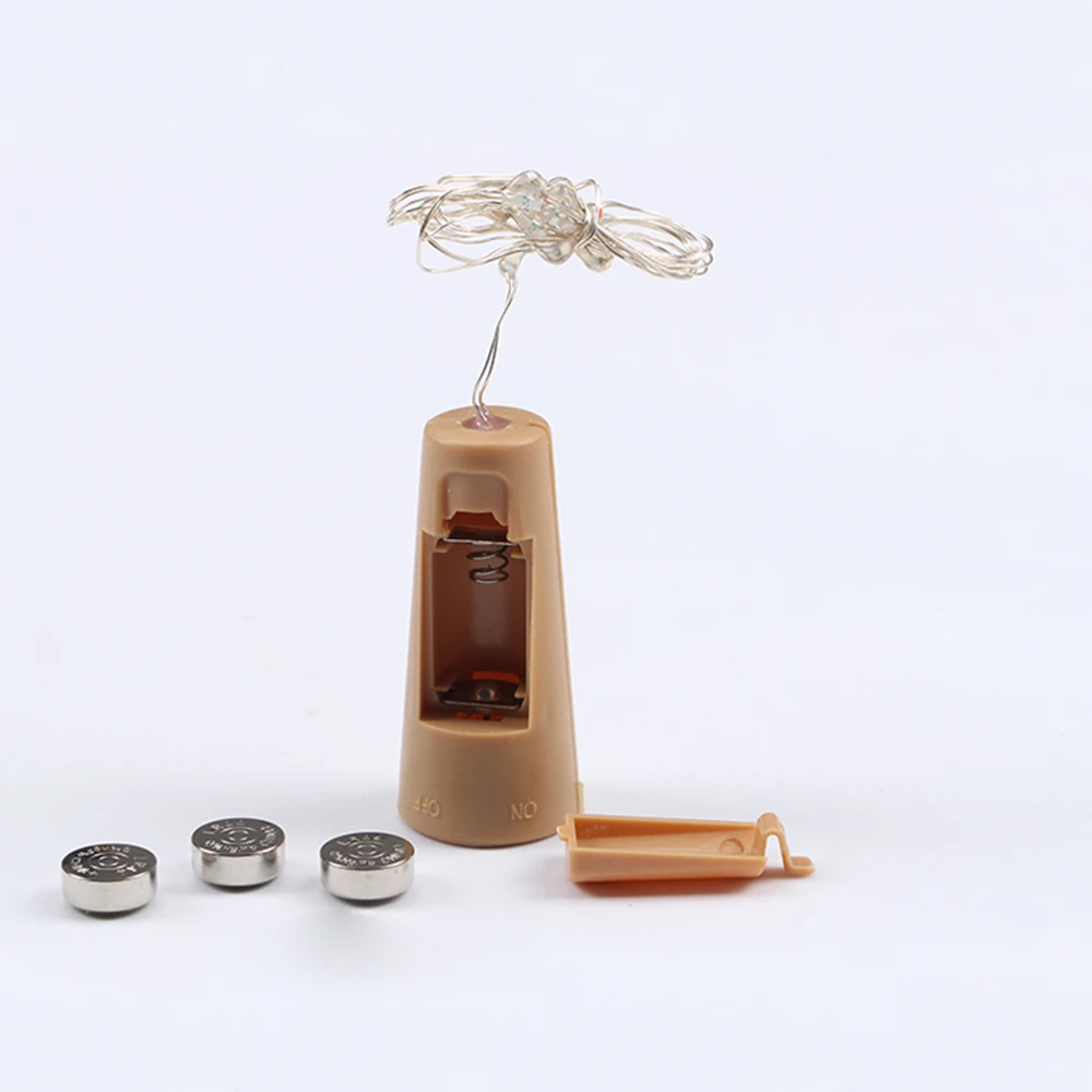 3/6 шт. светодиодная винная нить с пробкой на батарейках Рождественская