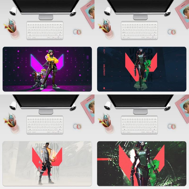 

Valorant Game Large Keyboard Cover Non-Slip Rubber Base Computer Carpet Desk Mat PC Game Mouse Pad