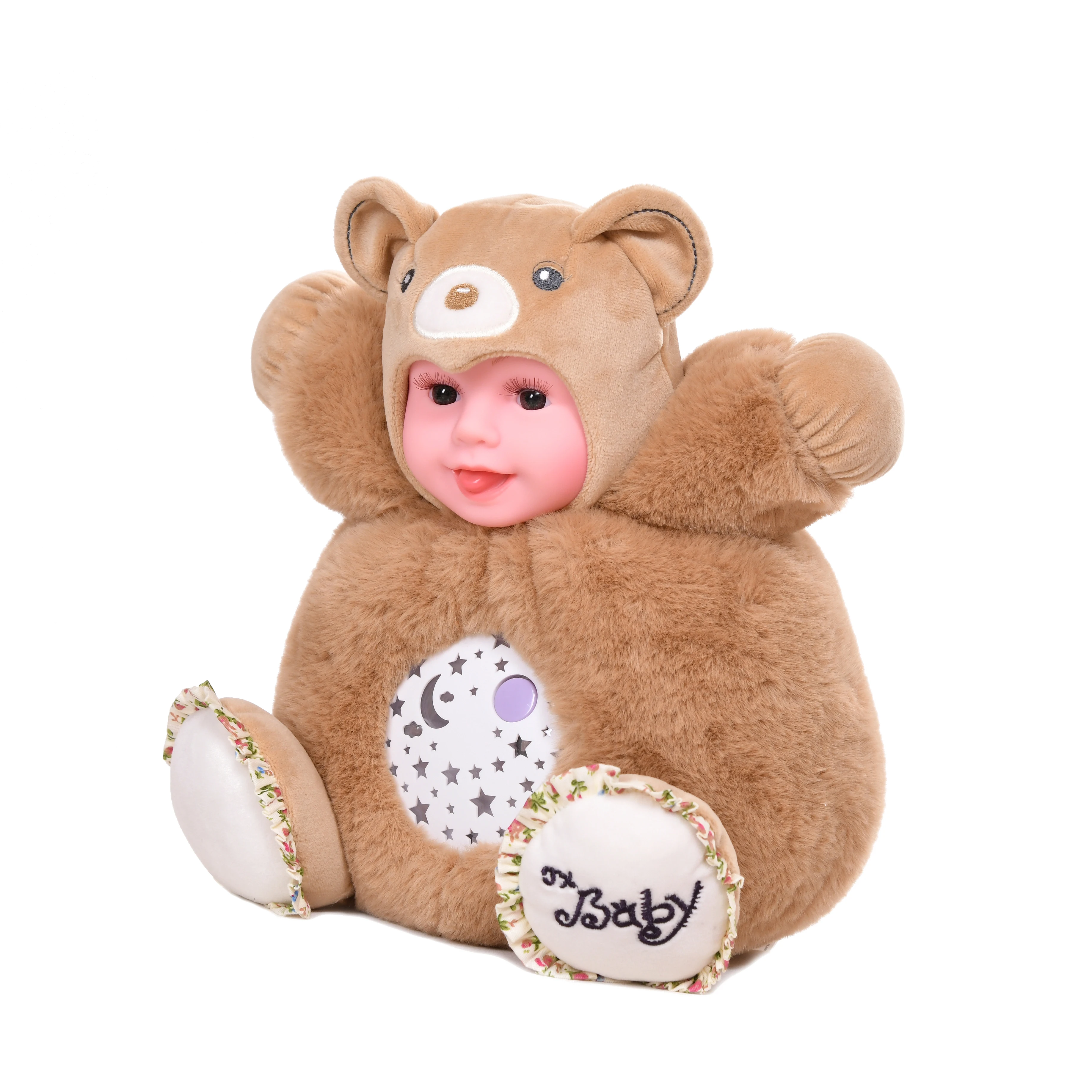 25 см Колыбельная плюшевая кукла силиконовая Сонная новорожденная детская