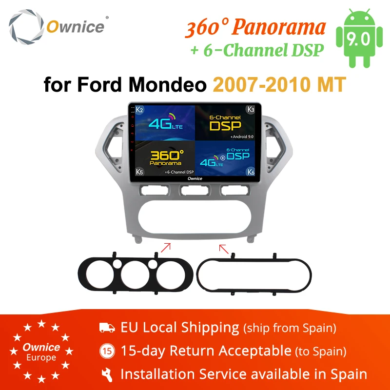 Ownice K3 K5 K6 Android 9,0 2G ram 8 Core 10," автомобильный DVD gps навигатор радио плеер для Ford Mondeo 2007-2010 4G LTE DAB+ DVR