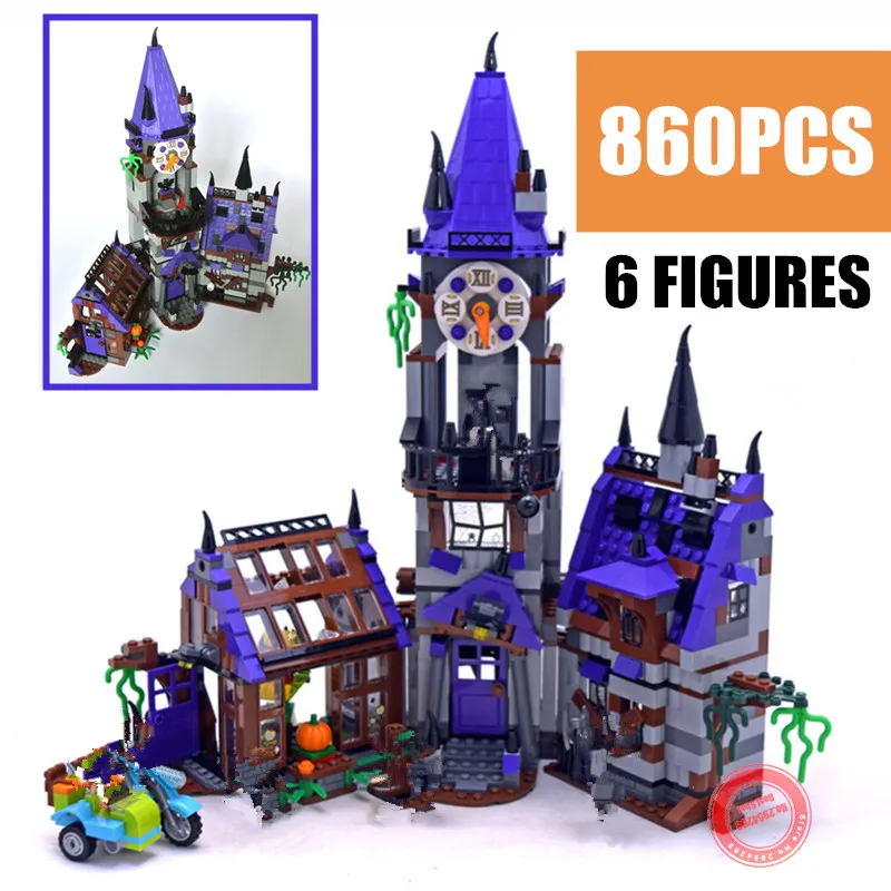 Новый таинственный замок особняк подходят фигурки Скуби Ду строительные блоки